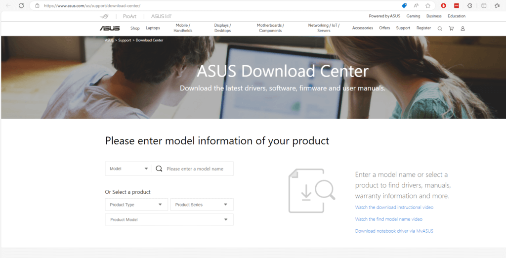 intel asus download